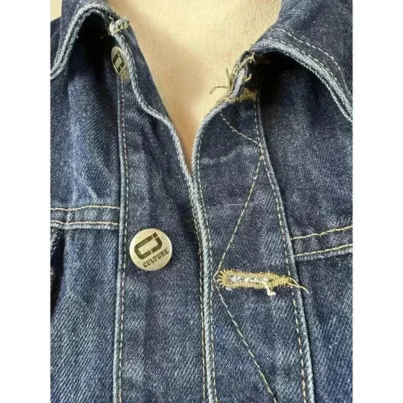 Culture Jeans Embroidered Jean Jacket Mens Size Medium - Picture 6 of 11
